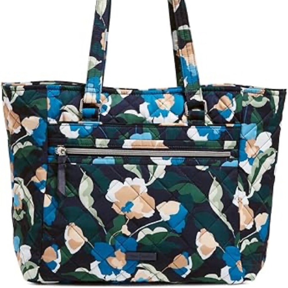 Vera Bradley Performance Twill Vera Tote — Immersed Blooms-NWT
